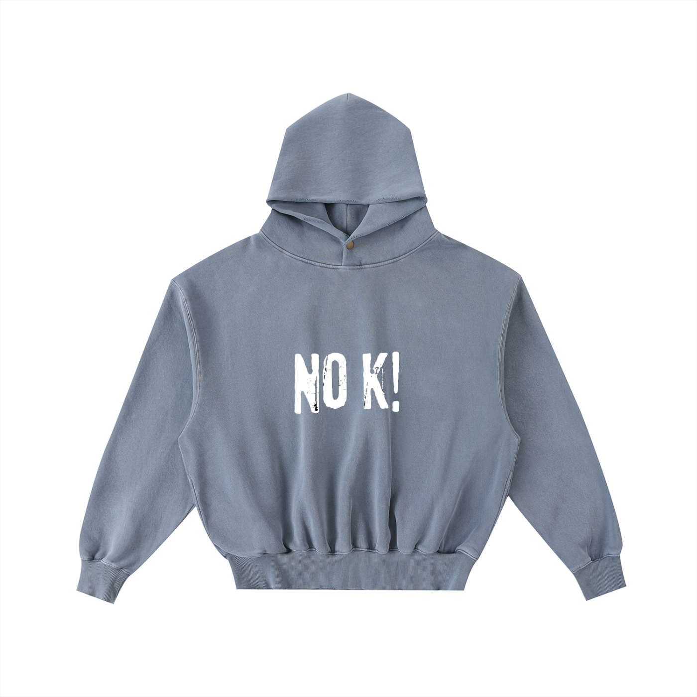 Frayed Enzyme Washed Fleece Hoodie